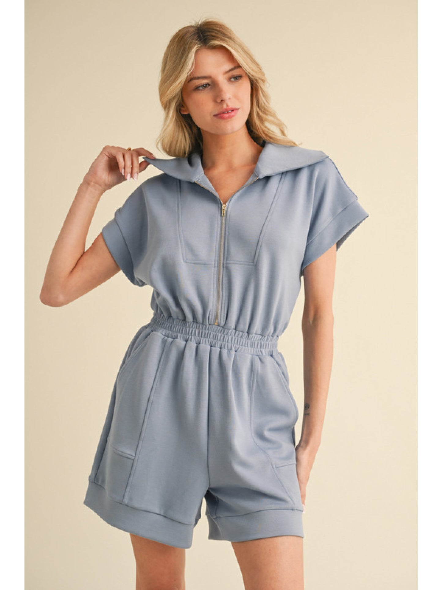 Zip Jumpsuit in blue