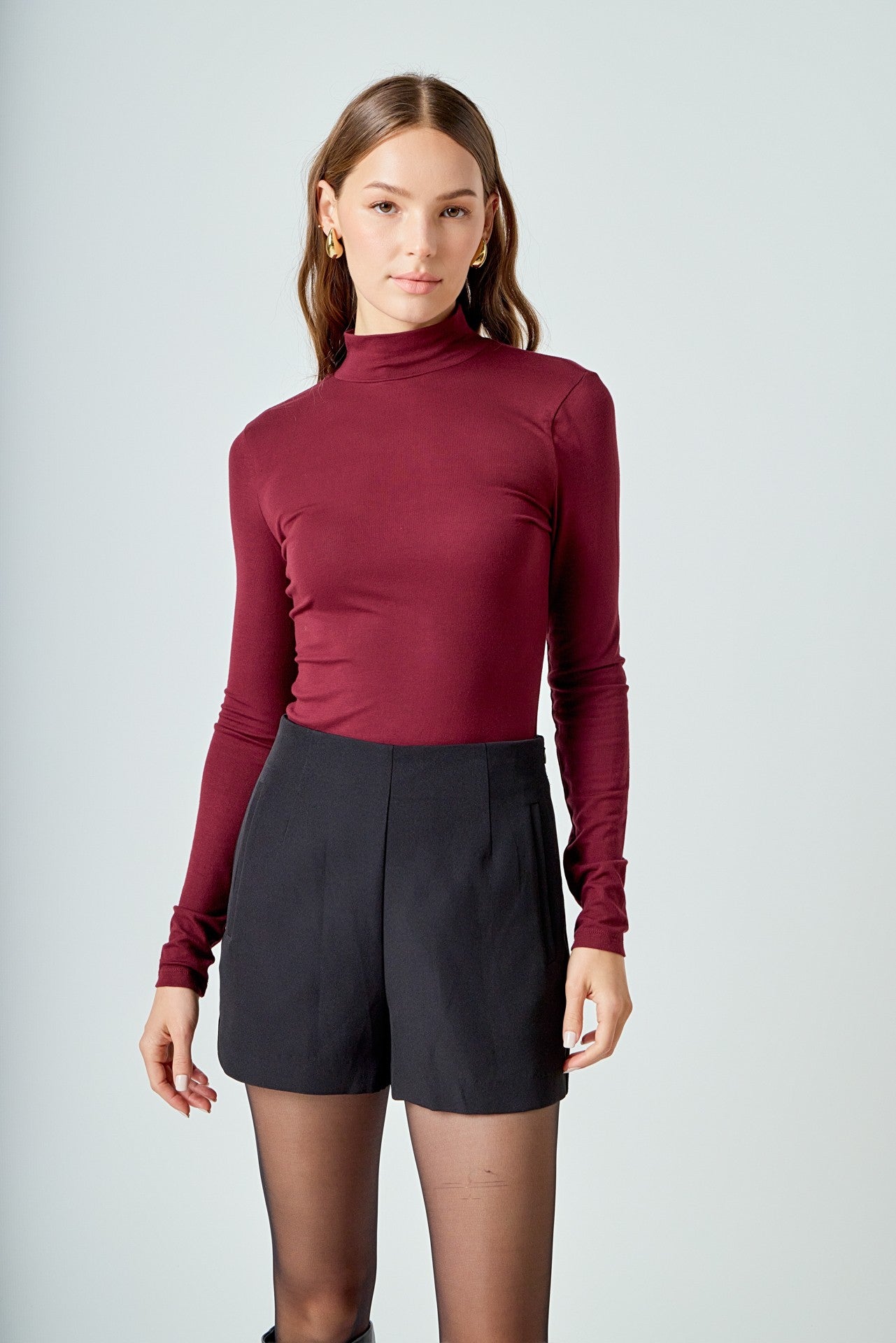 Burgundy Turtle Neck