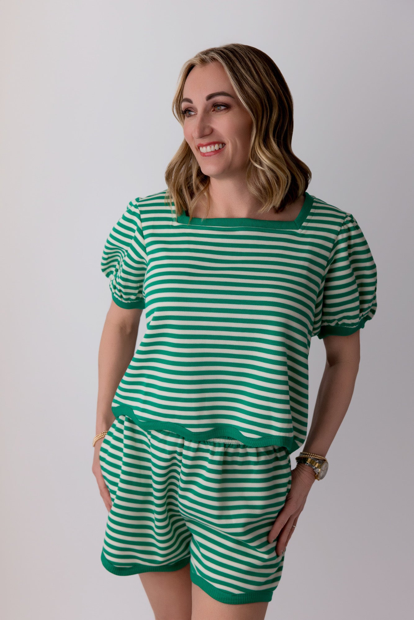 Green Stripe Set