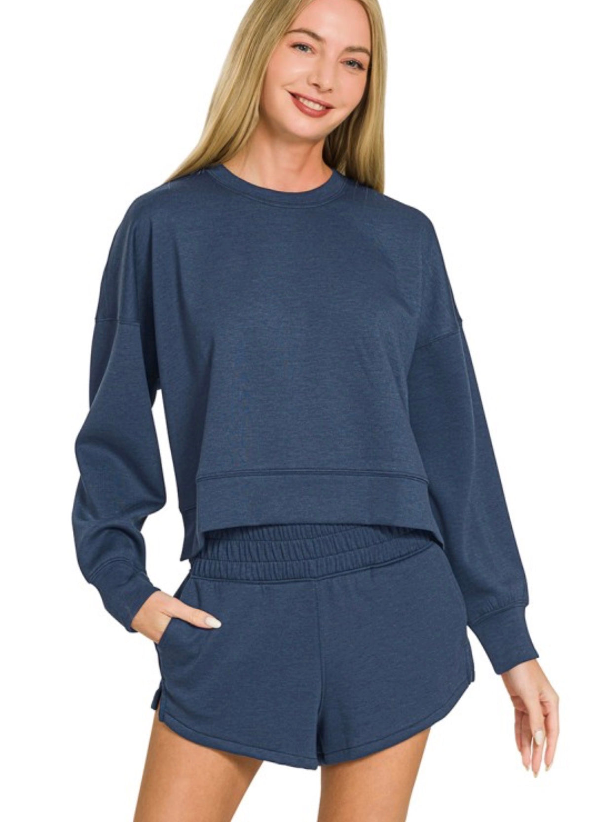 Navy Scuba Short Set
