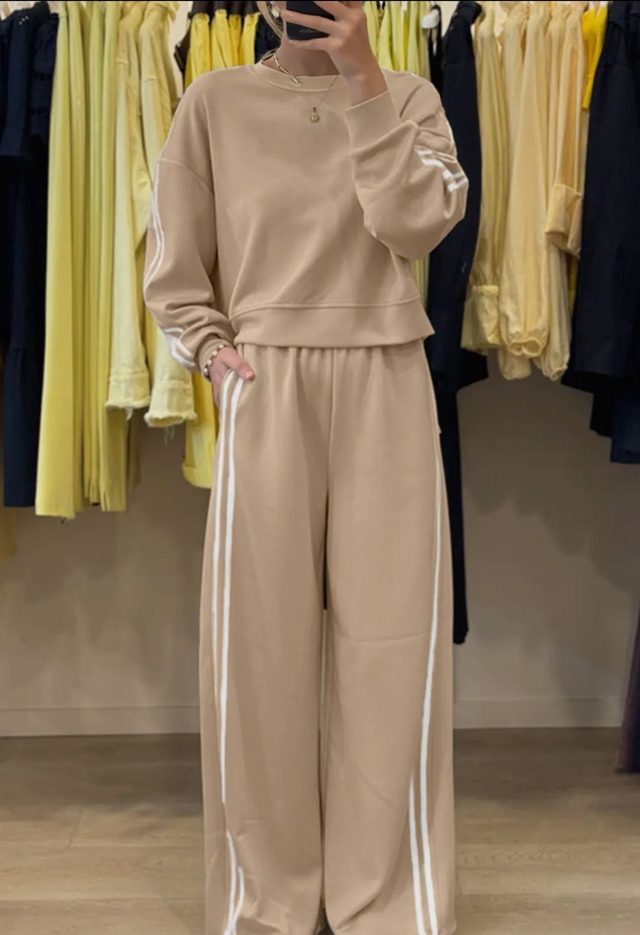 Varsity Stripe Pullover Crew Set