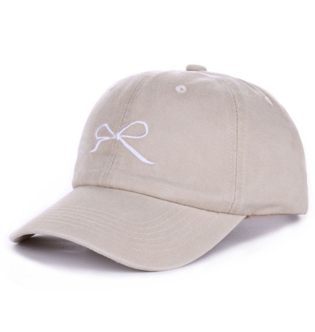 Bow Baseball Hat in Ash Mocha