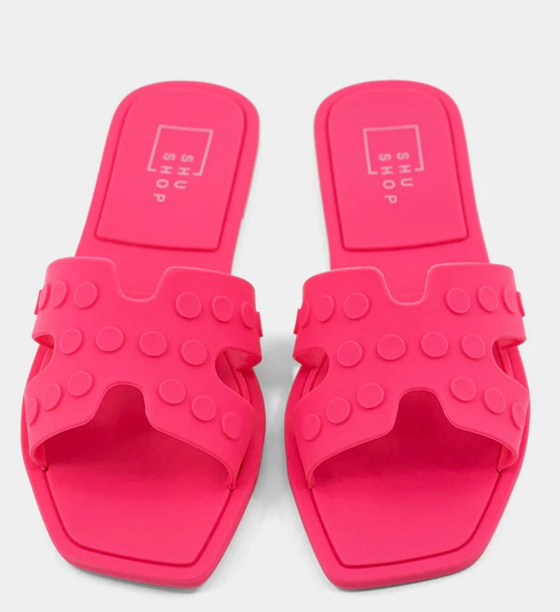 Donna Jelly Slide in Hot Pink