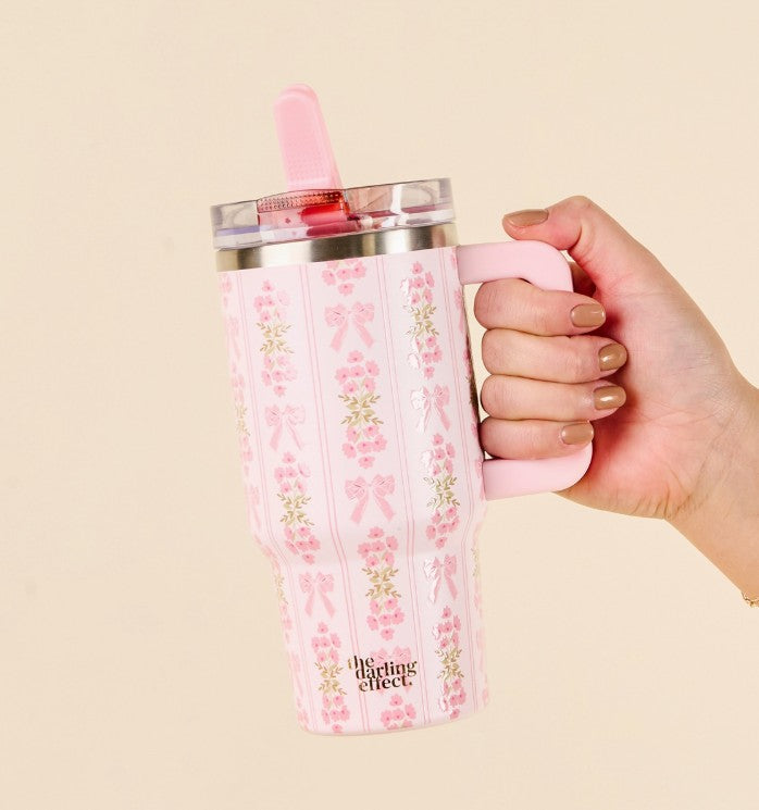 Oh So Fancy Pink Flip Straw Tumbler