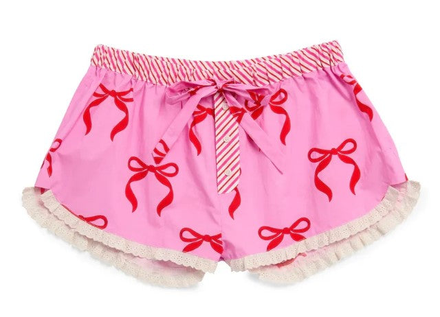 Shiraleah Bow Boxer Shorts- pink