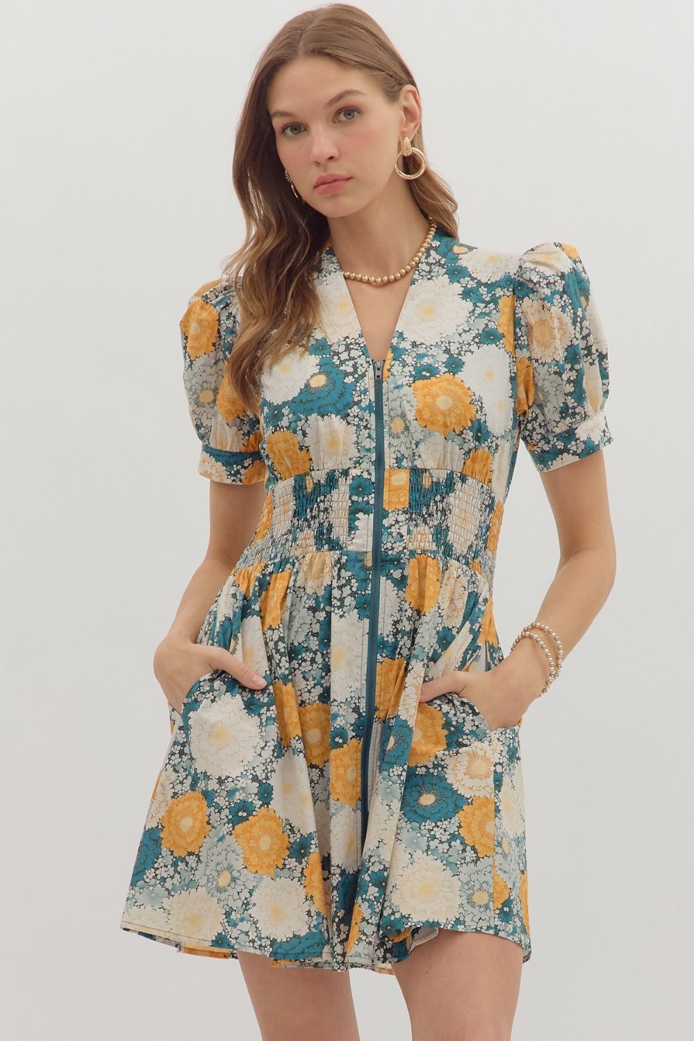 Floral Print Mini Dress