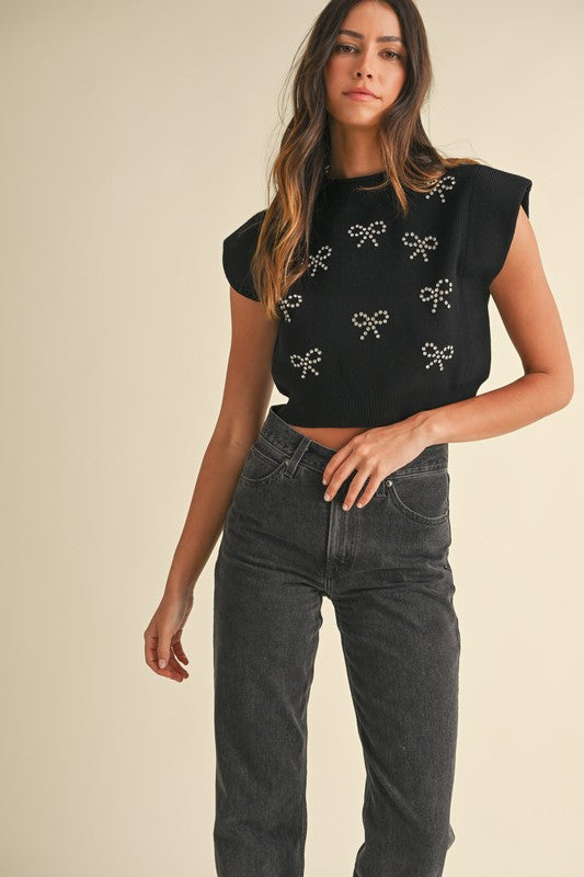 Bow Embelished Top