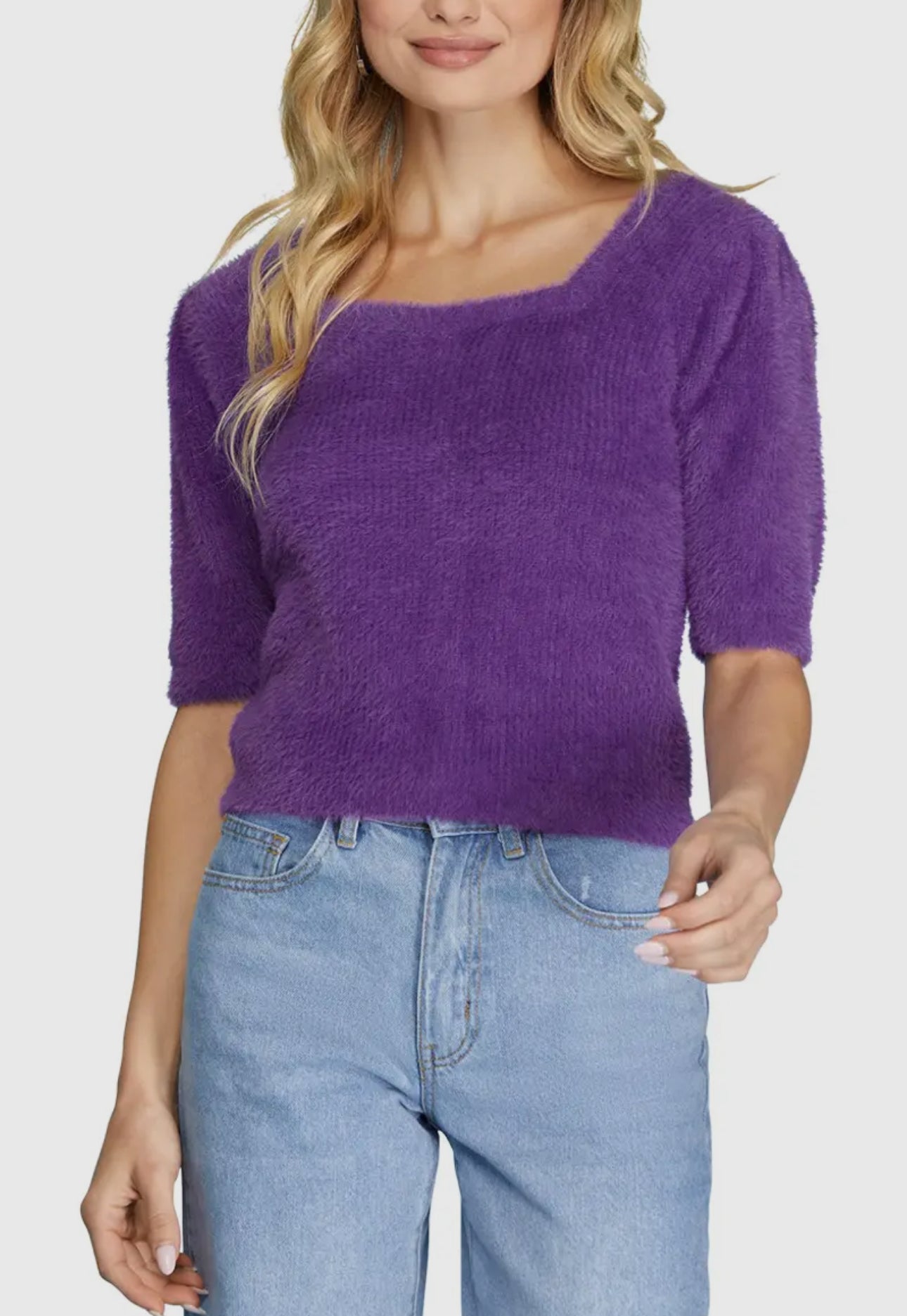 Fuzzy Purple Sweater