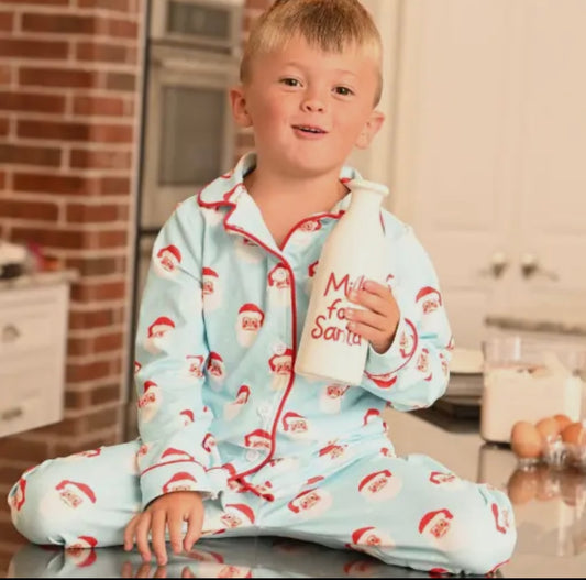 Children’s Vintage Santa Plaid Pajamas