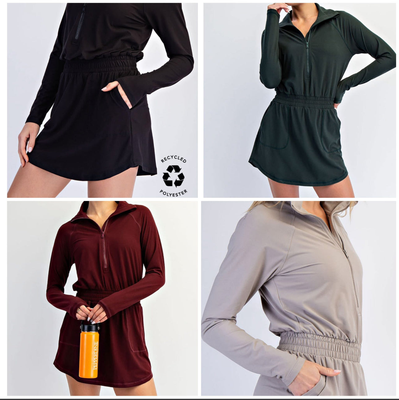 Dark Cherry Buttery Soft Dress with Built in Shorts