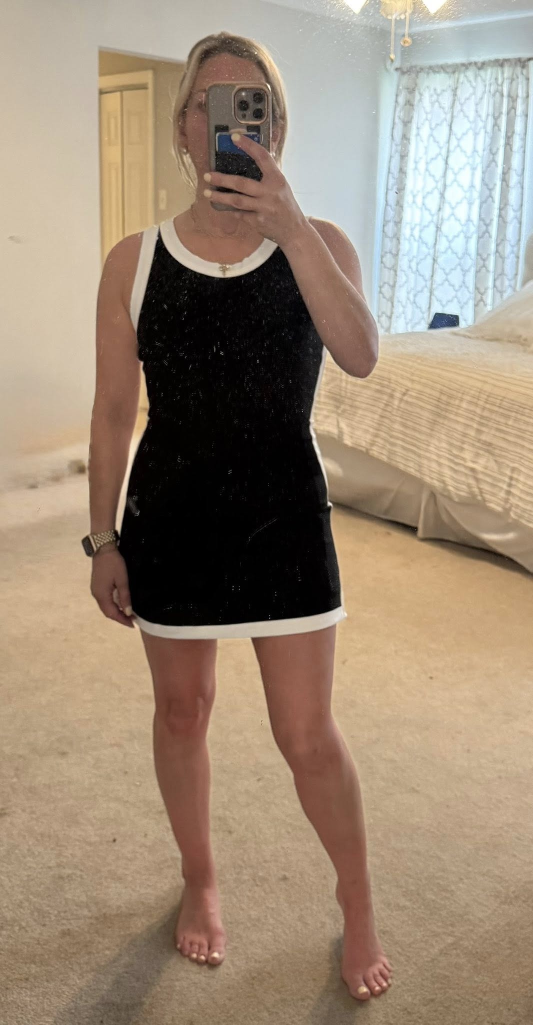 Red Athletic Dress with Built in Shorts