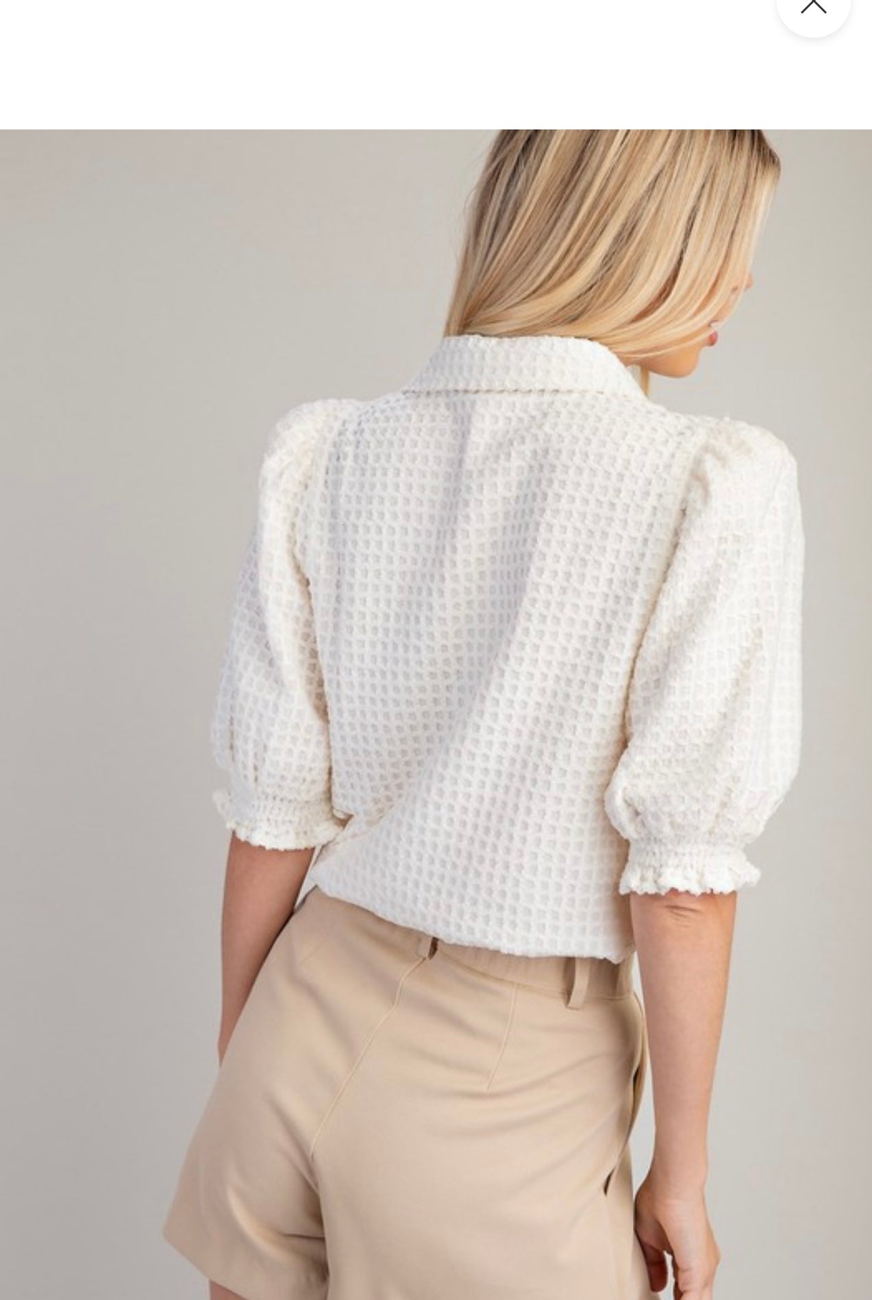 Textured Blouse in Cream