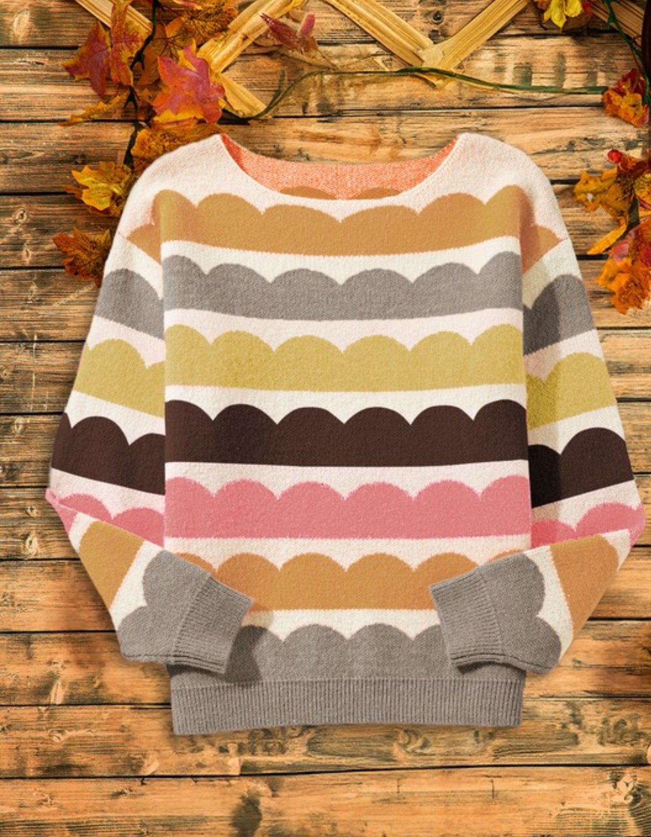 Scalloped Fall Sweater