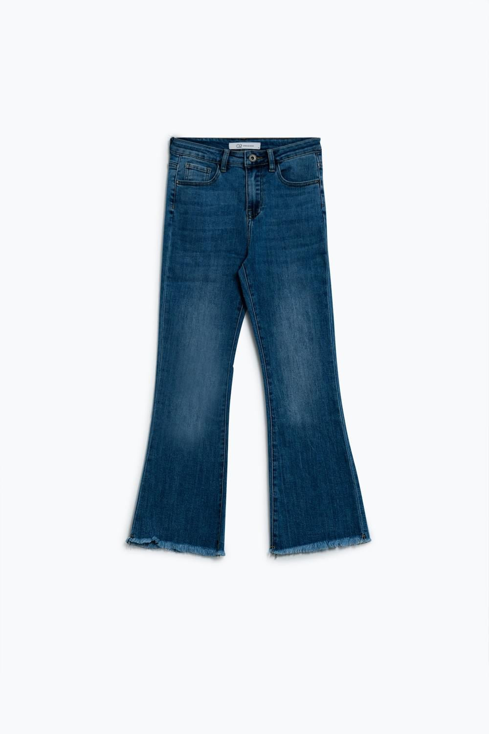 Raw Hem Edge Jeans in Mid Wash