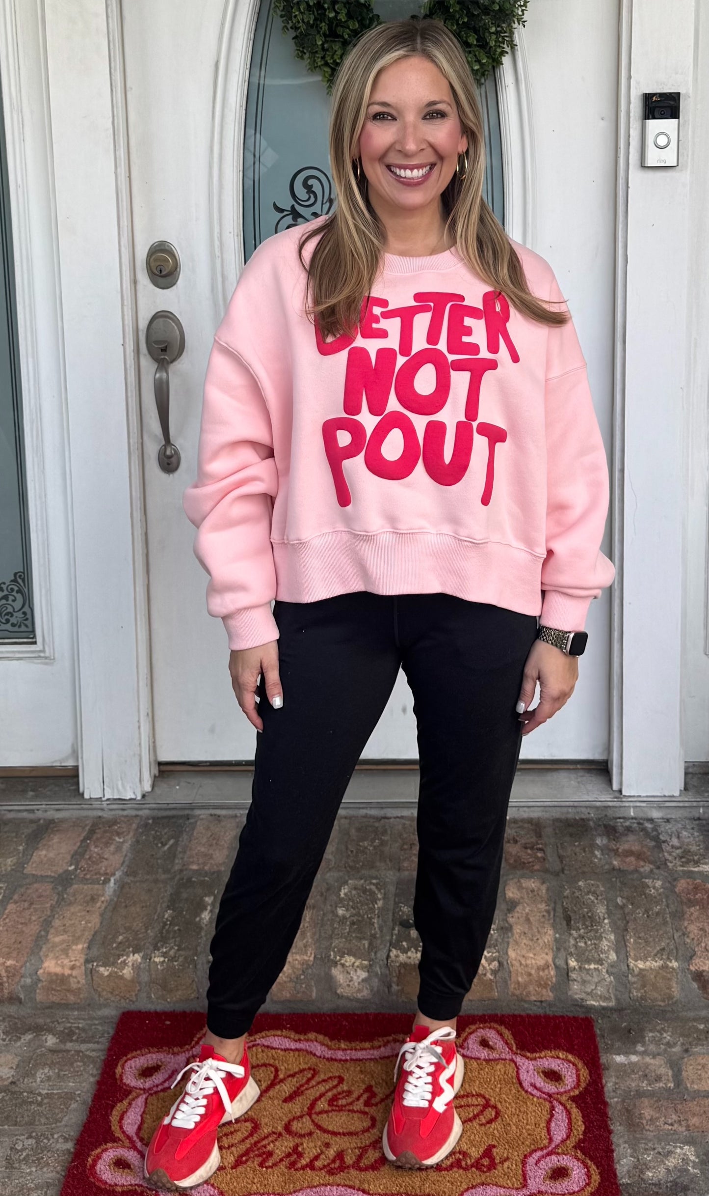 Better Not Pout Crop Sweatshirt