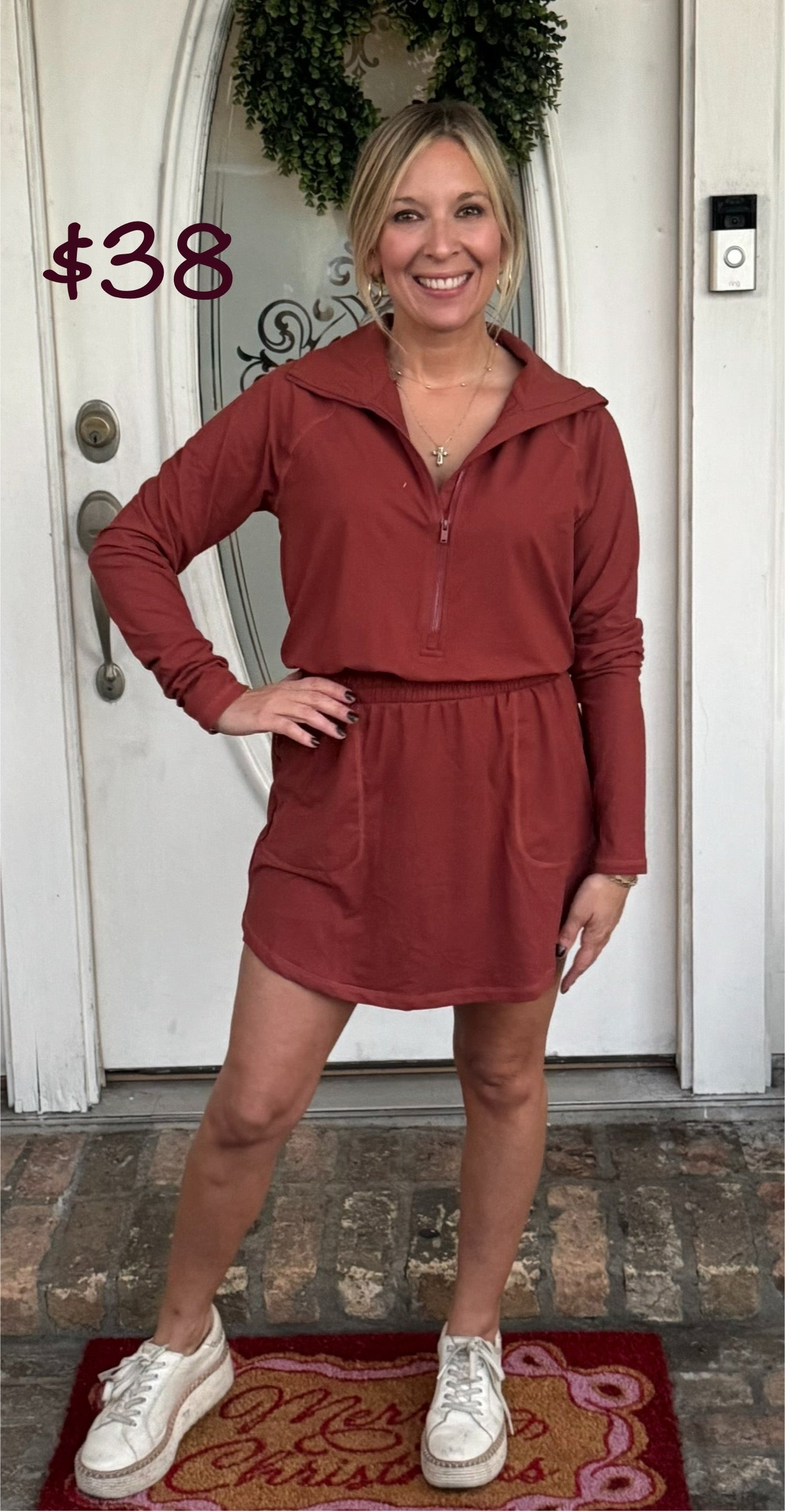 Terracotta Buttery Soft Dress with Built in Shorts