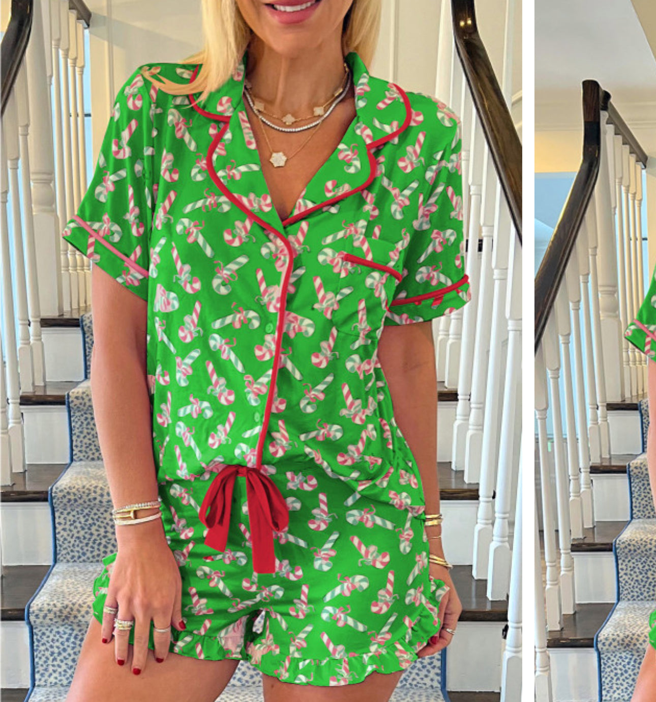 Christmas Candy Cane Pajama Set