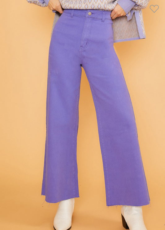 Mardi Gras Stretch Wide Leg Denim