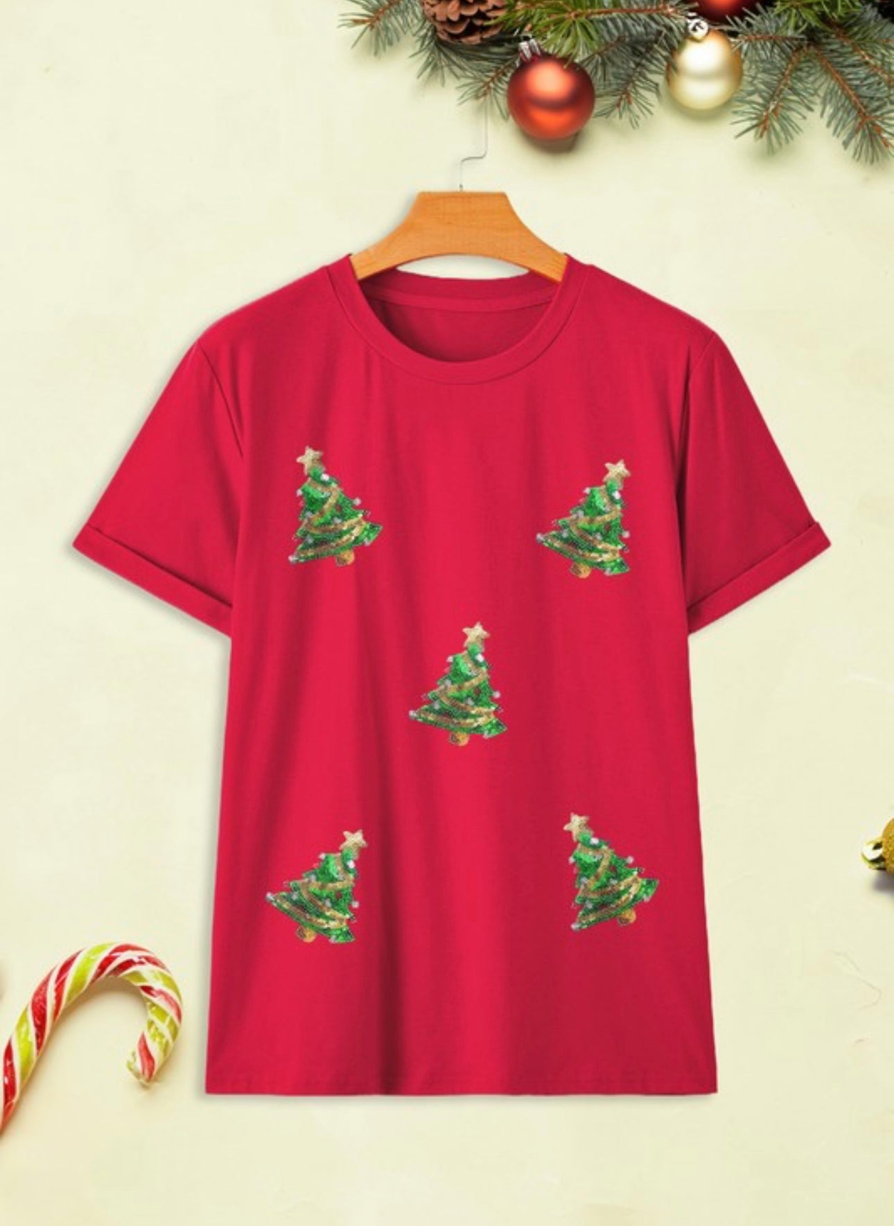 Sequin Christmas Tree Tee