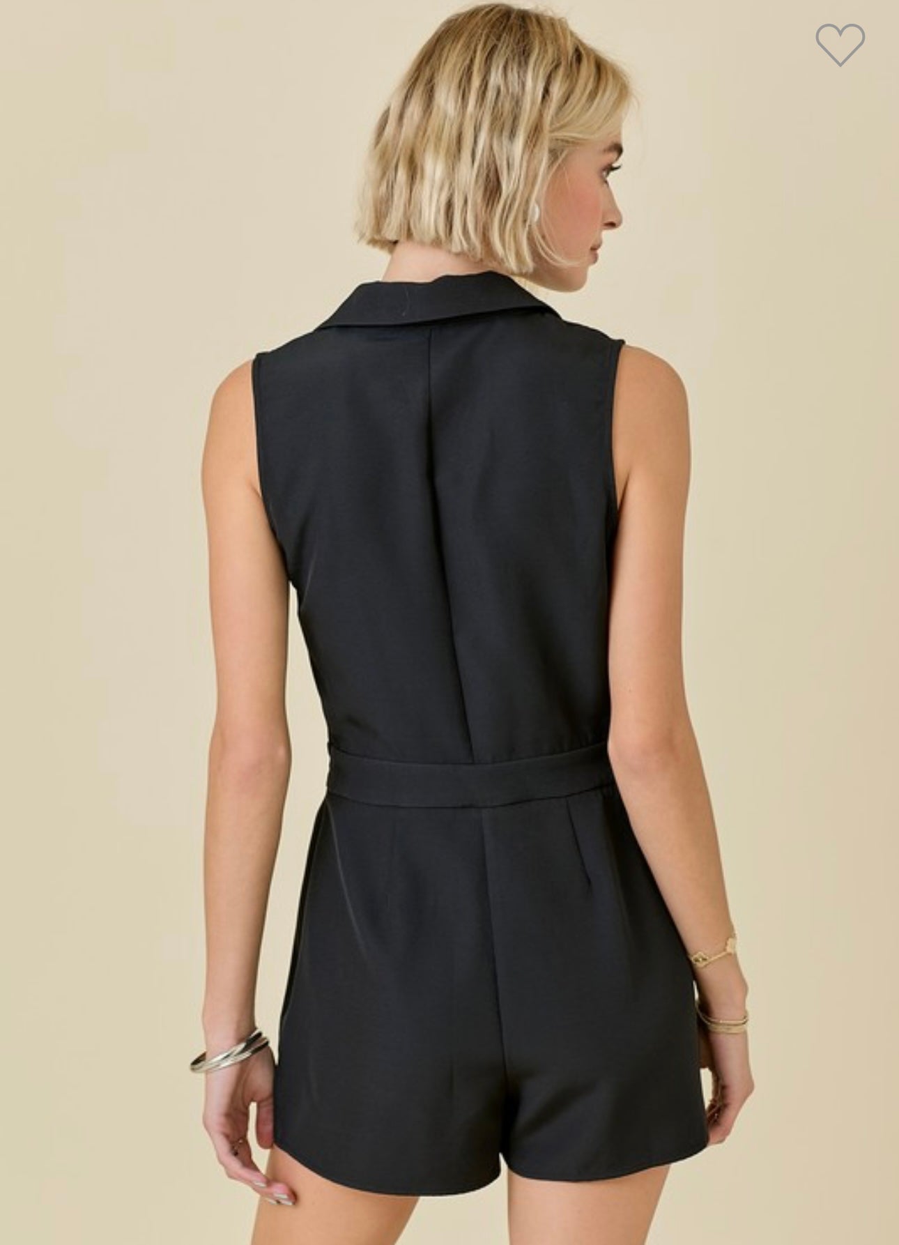 Sleeveless Blazer Romper