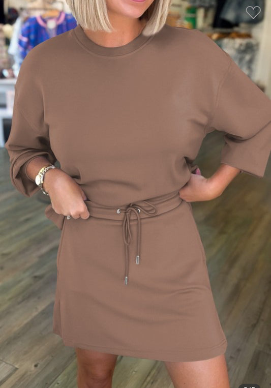 Coffee Skort Set