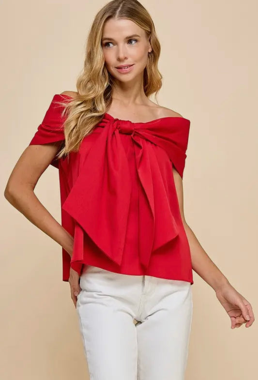 Bow Accented Top