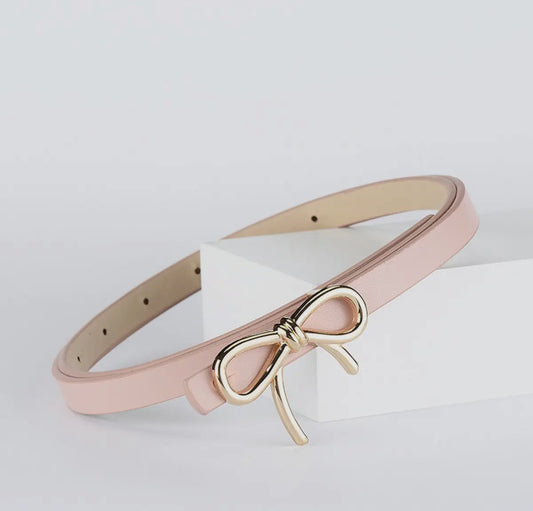 Blush Bow Belt