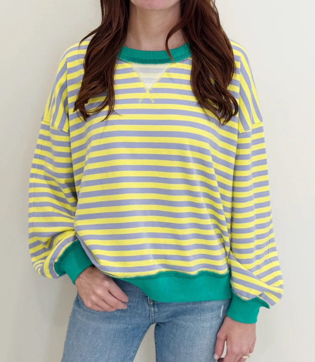 Mardi Gras Striped Sweatshirt