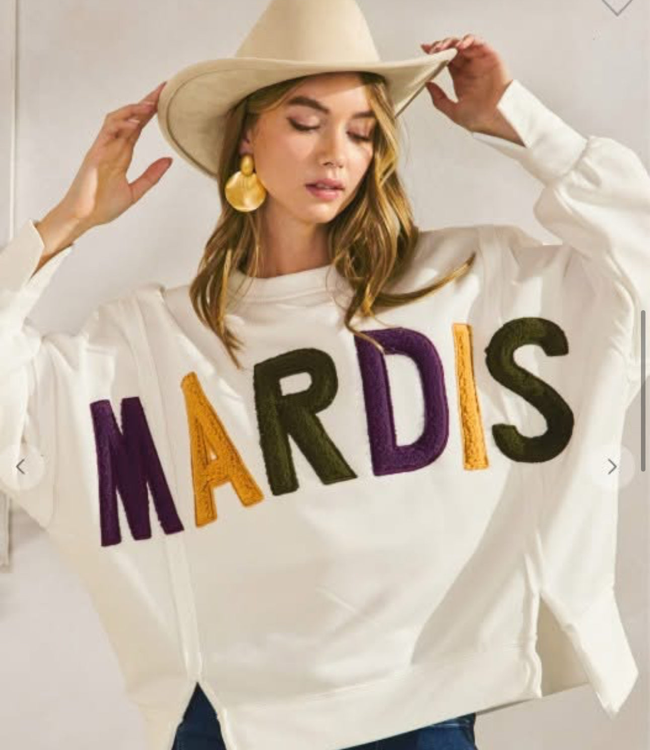Oversized Mardi Top