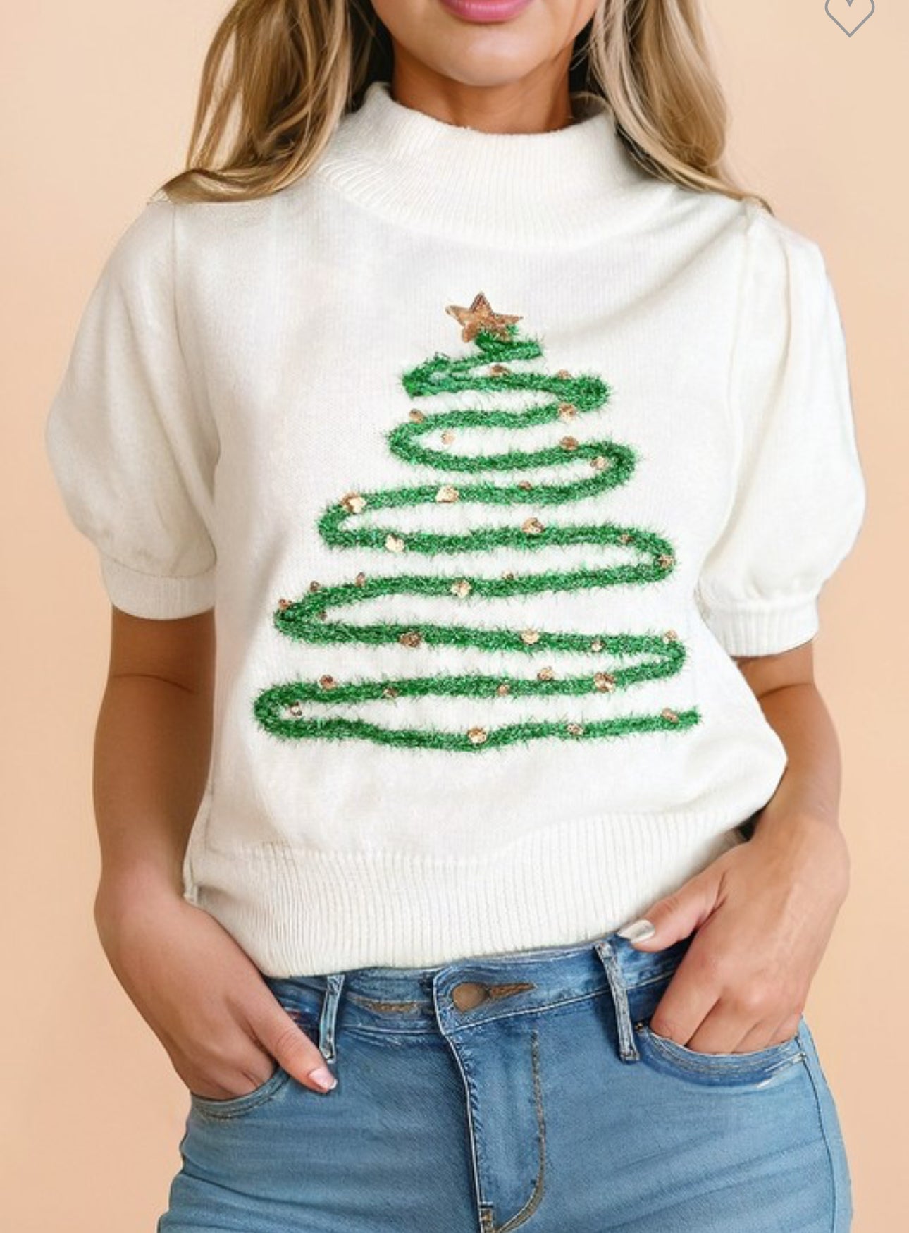 Tinsel Christmas Tree Sweater