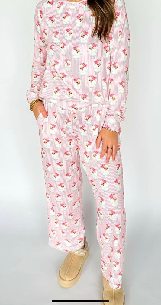 Pink Santa Pajamas