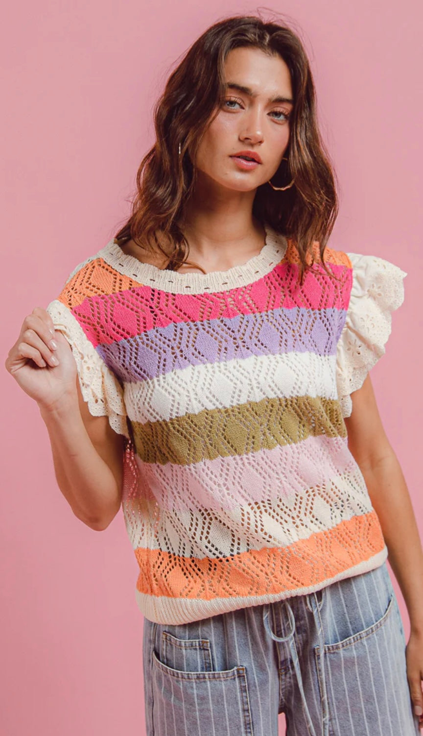 Multi Colored Striped Top