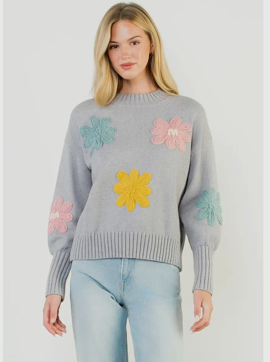 Floral sweater