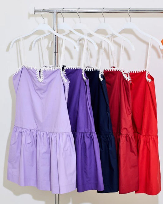 Lavender Dress with White Detail