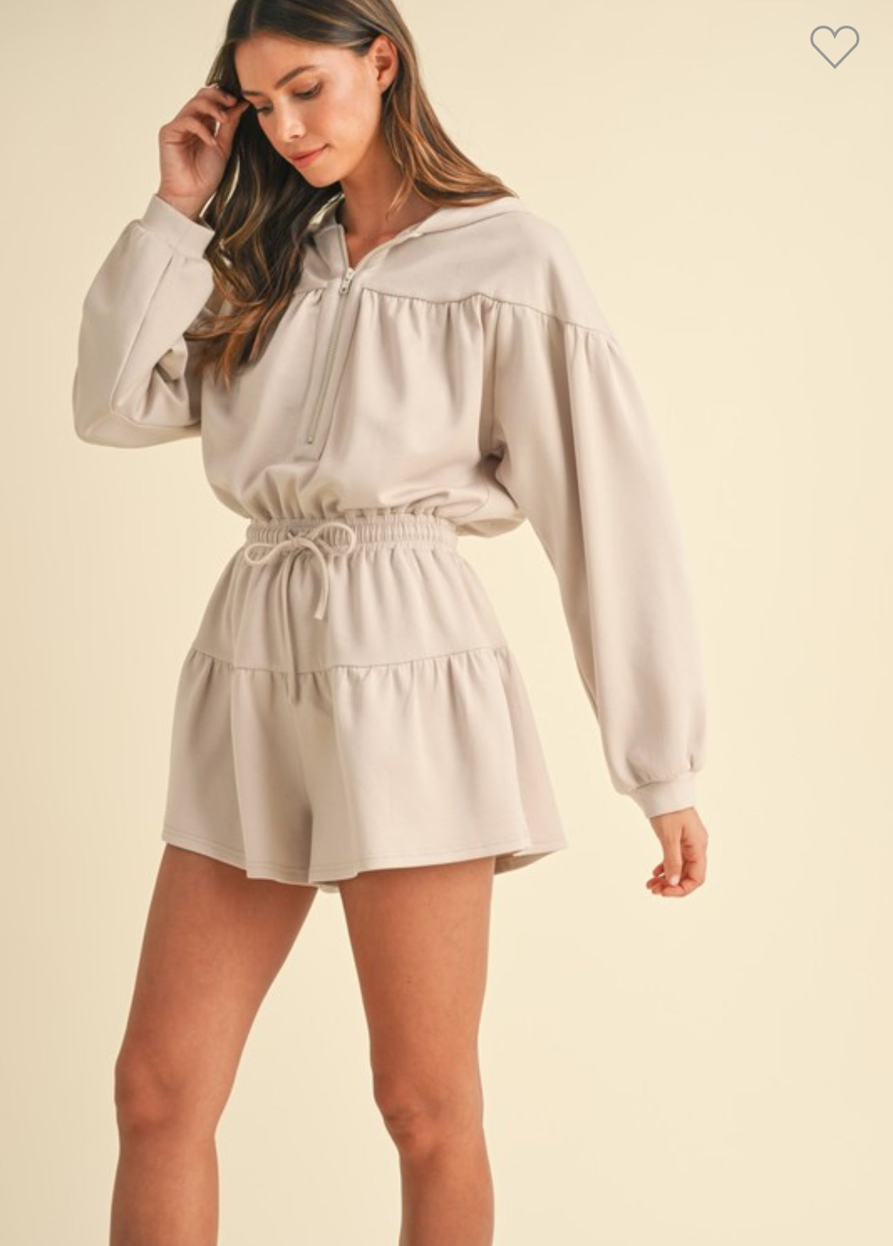 Scuba Zip Front Romper