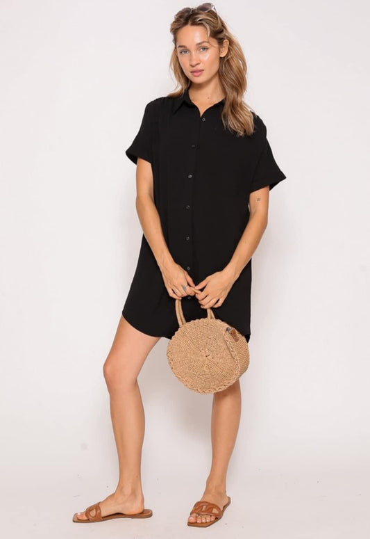 Black Shirt Dress