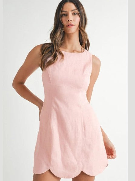 Pink Scallop Dress