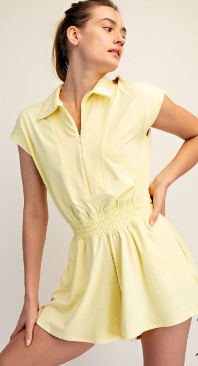 Pale Yellow Butter Soft Romper