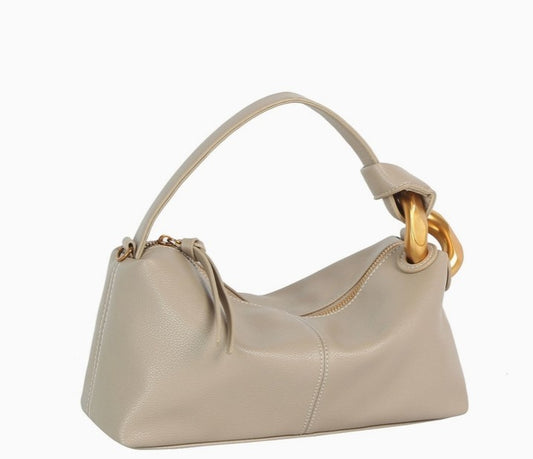 Chunky Link Hobo Baguette Bag