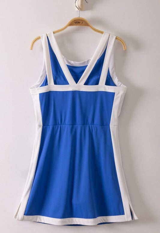 Red Athletic Dress with Built in Shorts
