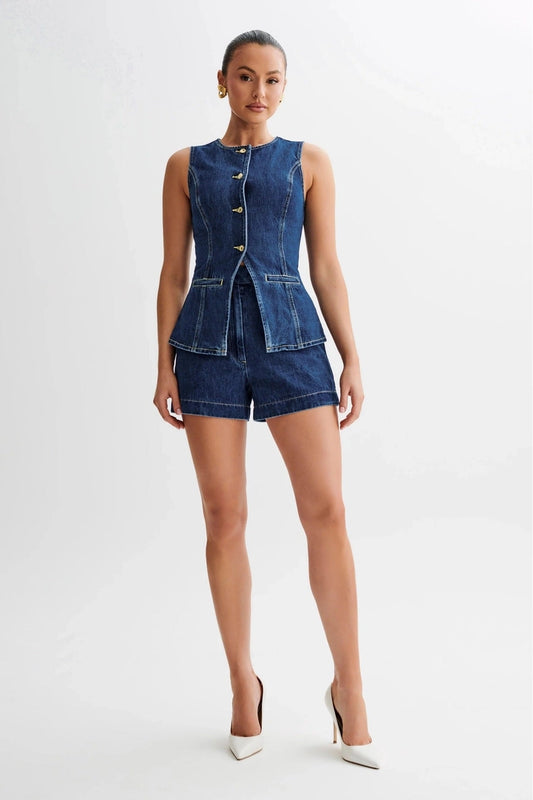 Denim Short Set