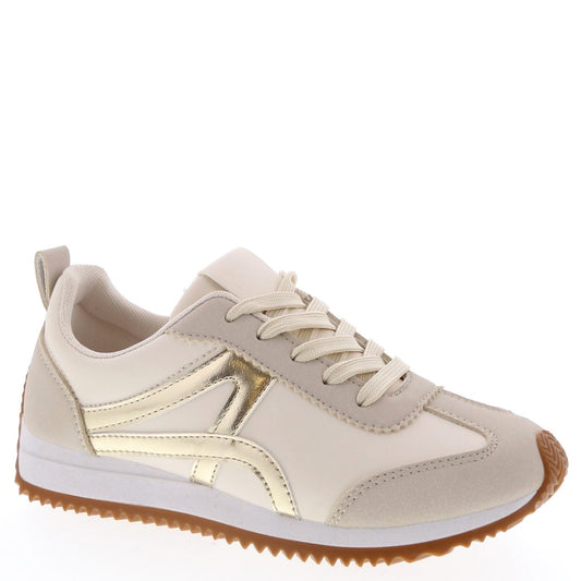 Gold Retro Jogger Sneakers