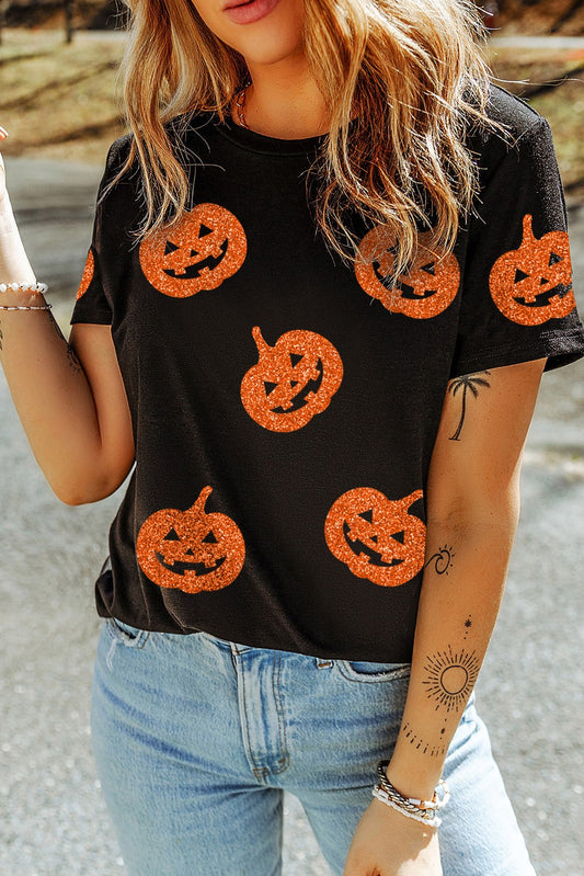 Glitter Pumpkin Tee
